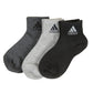 靴下 キッズ 子供用 ショートソックス 3足組 adidas 19-21cm～23-25cm (スニーカーソックス 子ども ジュニア くつ下 ワンポイント 丈夫 スポーツソックス)