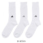 adidas クルー丈ソックス 3足組 消臭加工 24-26cm～28-30cm (アディダス ソックス 靴下 メンズ 男 セット まとめ買い フクスケ)