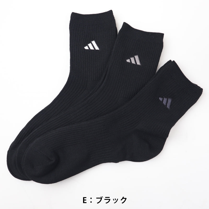 アディダス ショートソックス メンズ 3足組 24-26cm・26-28cm (靴下 ジュニア 男の子 ソックス 破れにくい 消臭 adidas)