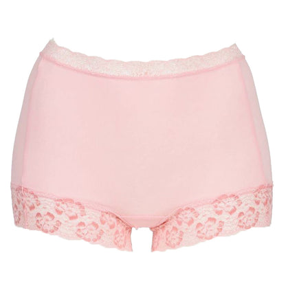 福助 満足 ショーツ レディース 綿 一分丈 やや深履き M～LL 女性 下着 パンツ パンティ コットン インナー ボクサー 1分丈 無地 レース