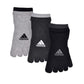 靴下 5本指 くるぶし丈 ソックス メンズ  紳士 adidas 消臭 24-26cm・26-28cm (ショート スニーカー 土踏まず サポート 福助 スポーツ 短い ワンポイント )