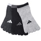靴下 5本指 くるぶし丈 ソックス メンズ  紳士 adidas 消臭 24-26cm・26-28cm (ショート スニーカー 土踏まず サポート 福助 スポーツ 短い ワンポイント )