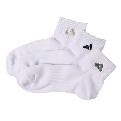 adidas レディース ショート丈 ソックス 3足組 23-25cm アディダス ソックス 靴下 女 セット まとめ買い フクスケ 福助 (在庫限り)