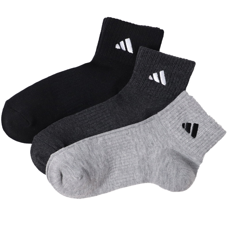 adidas レディース ショート丈 ソックス 3足組 23-25cm アディダス ソックス 靴下 女 セット まとめ買い フクスケ 福助 (在庫限り)