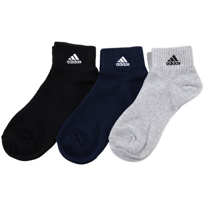 adidas ショート丈ソックス 3足組 21-23cm～23-25cm (アディダス ソックス 靴下 レディース 女 セット まとめ買い フクスケ 福助) (在庫限り)