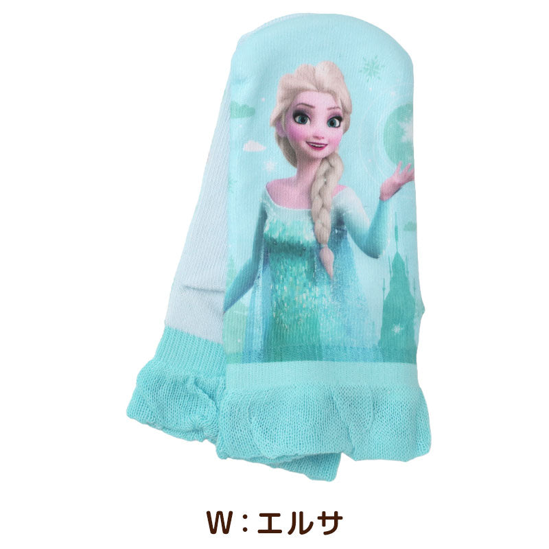 ディズニー プリンセス ソックス キッズ 靴下 子供 女の子 スニーカー丈 13-19cm 子ども スニーカーソックス くつ下 Disney エルサ ラプンツェル アリエル ジャスミン 福助