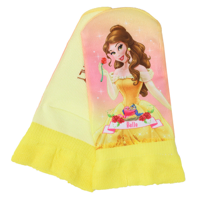 ディズニー プリンセス ソックス キッズ 靴下 子供 女の子 スニーカー丈 13-19cm 子ども スニーカーソックス くつ下 Disney エルサ ラプンツェル アリエル ジャスミン 福助