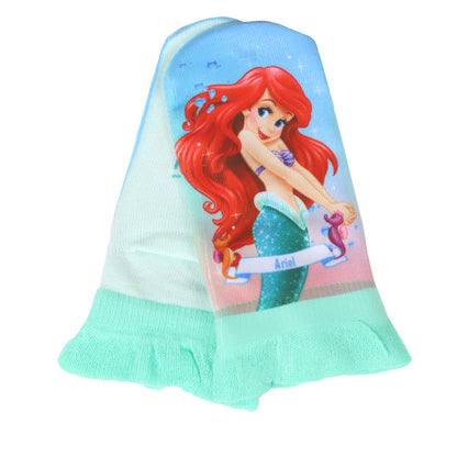 ディズニー プリンセス ソックス キッズ 靴下 子供 女の子 スニーカー丈 13-19cm 子ども スニーカーソックス くつ下 Disney エルサ ラプンツェル アリエル ジャスミン 福助