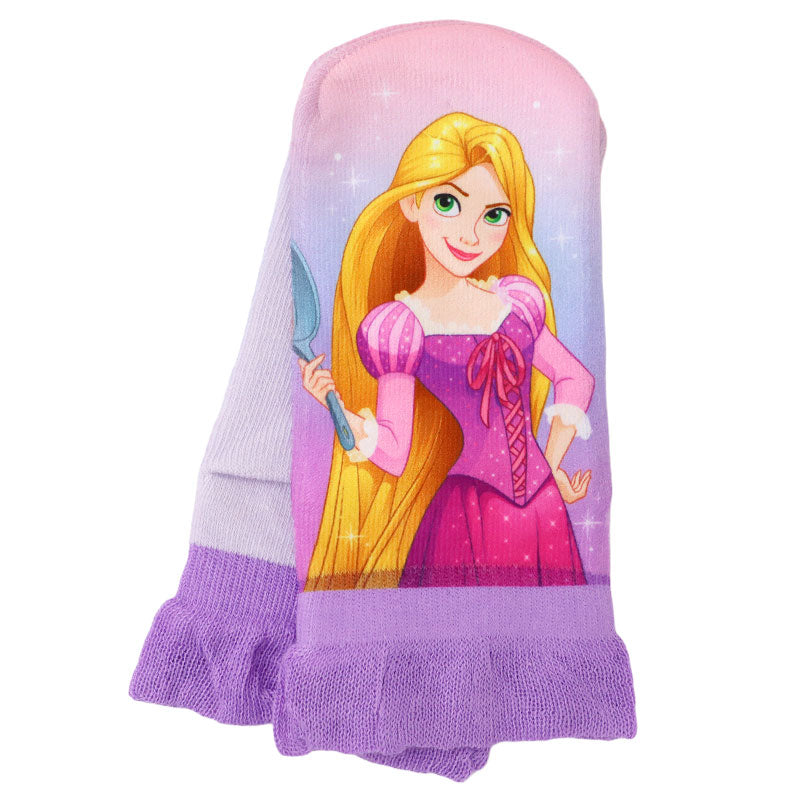 ディズニー プリンセス ソックス キッズ 靴下 子供 女の子 スニーカー丈 13-19cm 子ども スニーカーソックス くつ下 Disney エルサ ラプンツェル アリエル ジャスミン 福助
