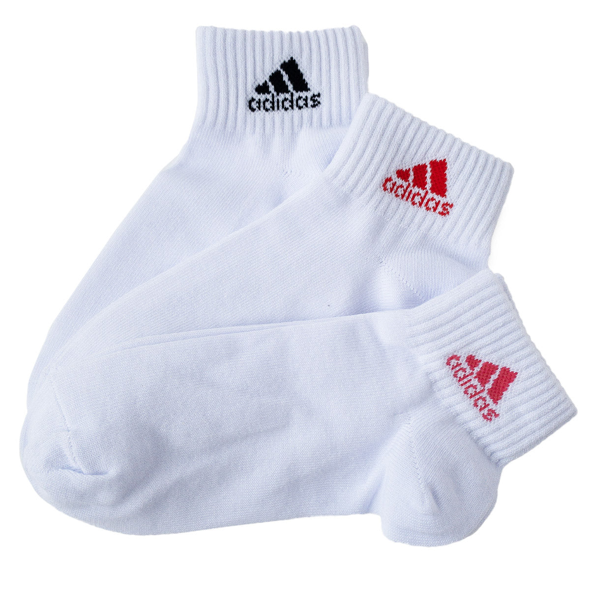 adidas ガールズソックス 3足組 プチ丈 19-21cm・22-24cm (アディダス キッズ ジュニア 子ども 靴下 セット まとめ買い フクスケ 福助) (在庫限り)