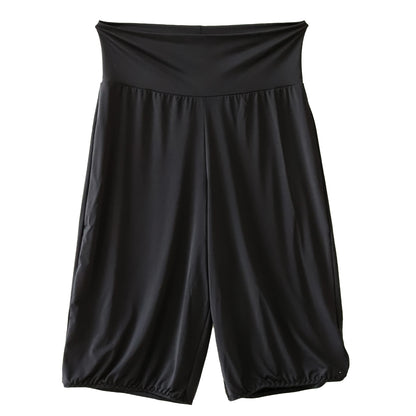 ペチコート パンツ ペチパンツ ひざ丈 裾ゴム入り 福助 M-L キュロット フレアパンツ トイレ 裾 床につかない レディース インナー ボトム ガウチョ ワイドパンツ インナーパンツ 裏地 (在庫限り)