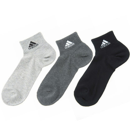 adidas ショートソックス 3足組 24-26cm～28-30cm (アディダス ソックス 靴下 メンズ 男 セット まとめ買い フクスケ) (在庫限り)