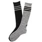 アディダス 総パイル メンズ ハイソックス 2足組 24-26cm～26-28cm (adidas ソックス 靴下 男 セット まとめ買い フクスケ) (在庫限り)