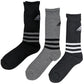アディダス メンズ 総パイル クルーソックス 3足組 24-26cm～26-28cm adidas ソックス 靴下 男 セット まとめ買い フクスケ