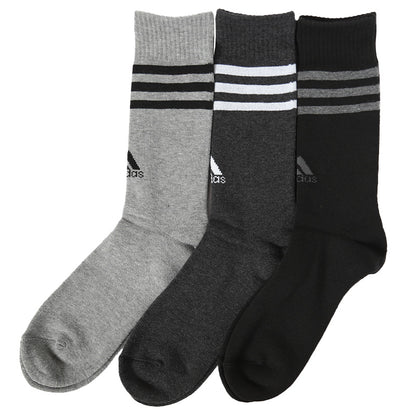 アディダス メンズ 総パイル クルーソックス 3足組 24-26cm～26-28cm adidas ソックス 靴下 男 セット まとめ買い フクスケ