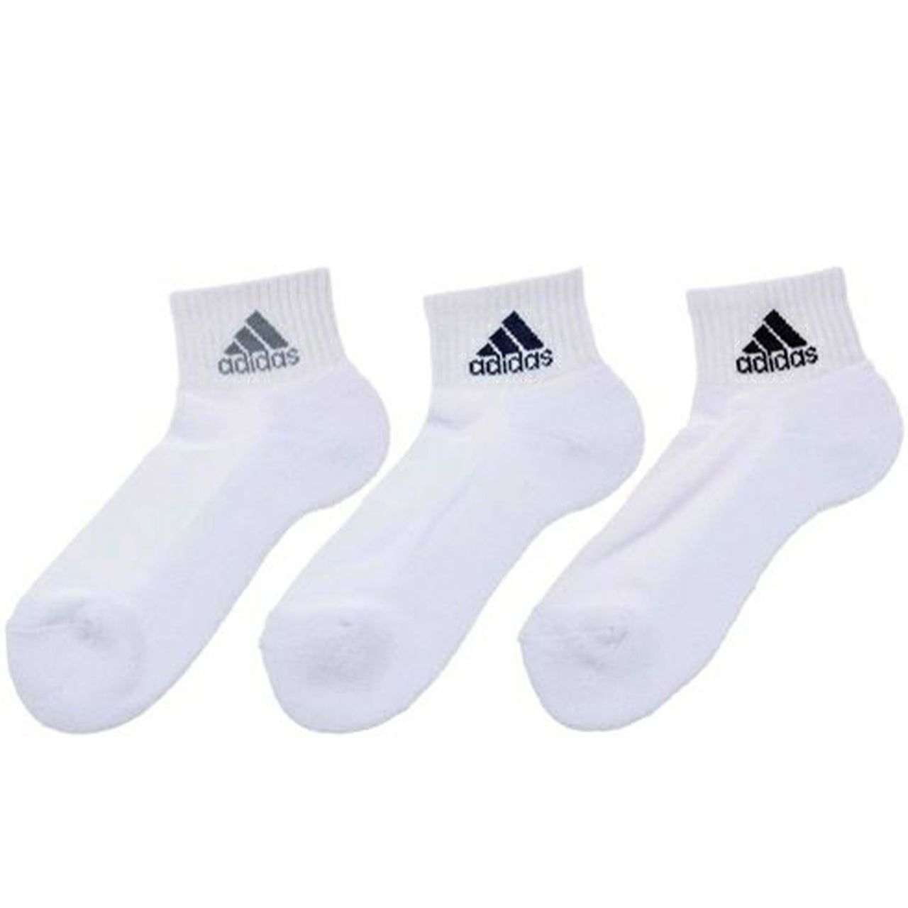 福助 adidas ショート丈ソックス 3足組 23-25cm (アディダス ソックス 靴下 レディース 女 セット まとめ買い フクスケ 福助) (在庫限り)