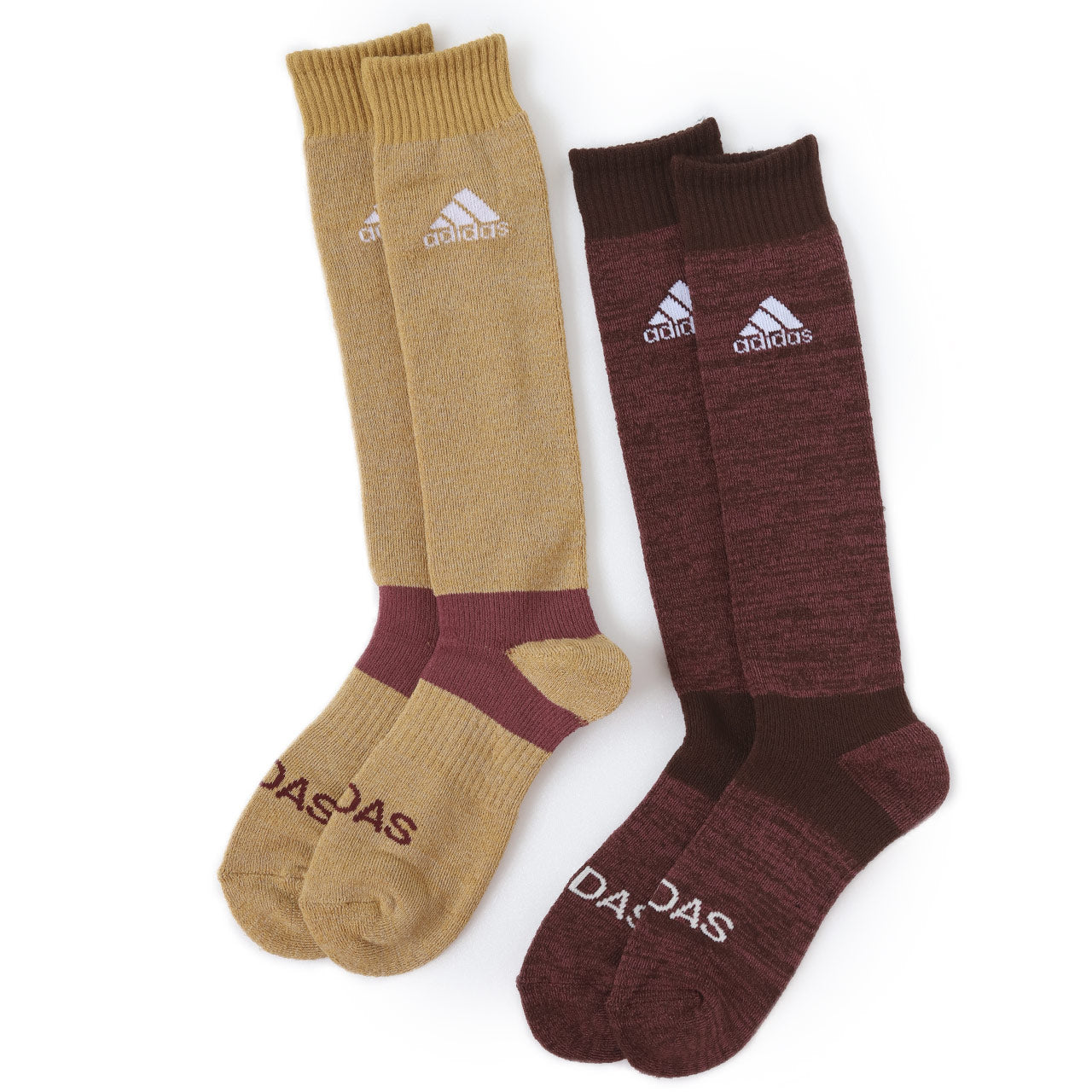 アディダス レディース ハイソックス 秋 冬 靴下 総パイル 2足組 23-25cm adidas 厚地 ソックス 暖かい 婦人 冷え フクスケ 23cm 24cm 25cm (在庫限り)