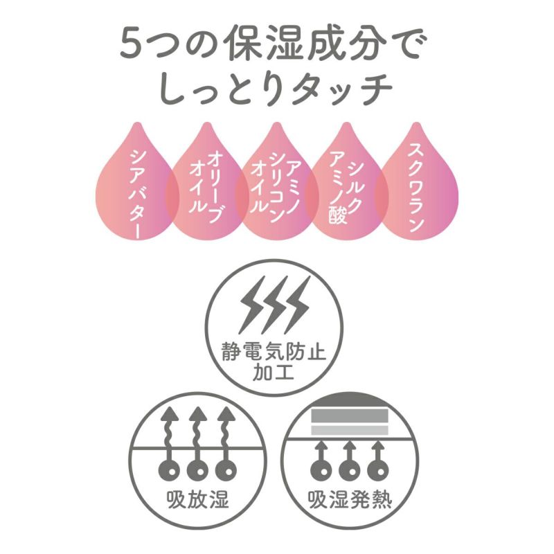 福助 満足 長袖 インナー レディース 7分袖 シャツ 360℃ストレッチ M～LL (肌着 下着 無地 薄手 暖かい あったか 秋 冬 保湿 インナーシャツ 女性 婦人) (在庫限り)