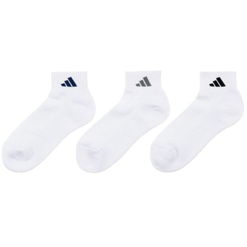 靴下 ショート ソックス メンズ 男子 adidas 3P 24-26/26-28cm 中学生 高校生 黒 男性 紺 くつ下 ワンポイント 丈夫 スポーツソックス 消臭 補強 パイル素材
