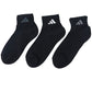 靴下 くるぶし丈 ソックス メンズ 男子 アディダス adidas 3足組 24-26 26-28cm 子ども くつ下 ワンポイント 丈夫 スポーツ 無地 子供 メッシュ ソックス 消臭