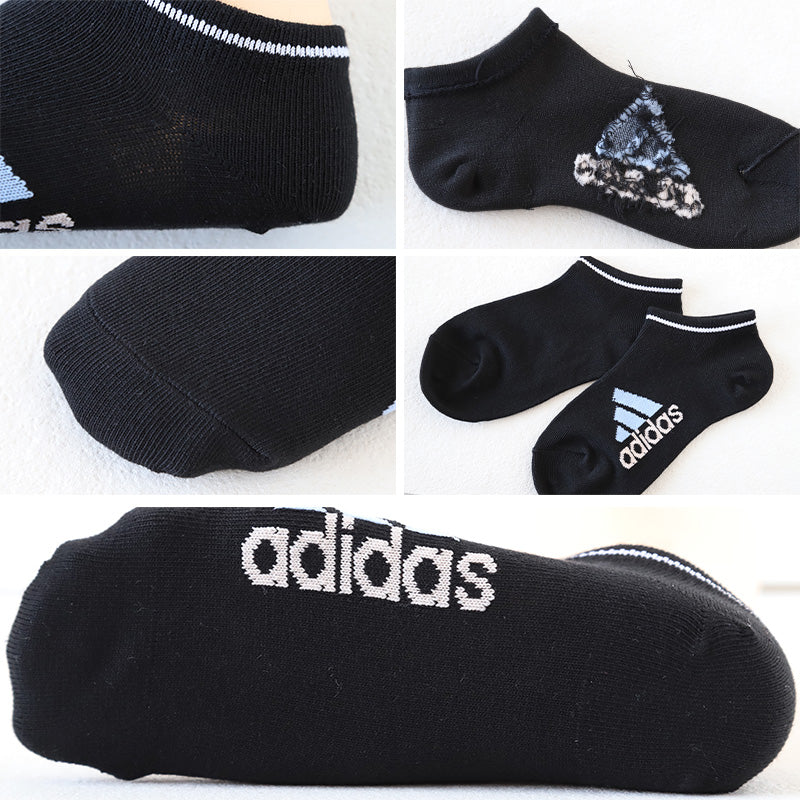 靴下 スニーカー ソックス レディース 女子 adidas 3P 19-21cm/22-24cm (アディダス スニーカー 女の子 短い 補強 消臭 ワンポイント 綿混 スクール) (在庫限り)