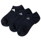 靴下 スニーカーソックス レディース adidas 3足組 23-25cm くるぶし ソックス 女性 女の子 くつ下 ワンポイント 丈夫 スポーツソックス 夏 春 学校 スクール 土踏まずサポート