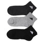 靴下 ショート ソックス くるぶし丈 レディース 女子 adidas 3足組 23-25cm アディダス 女性 ジュニア スポーツ スクールソックス ワンポイント ロゴ 消臭