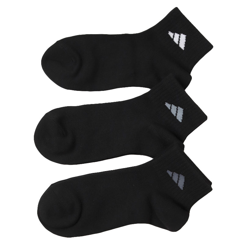 靴下 ショート ソックス くるぶし丈 レディース 女子 adidas 3足組 23-25cm アディダス 女性 ジュニア スポーツ スクールソックス ワンポイント ロゴ 消臭