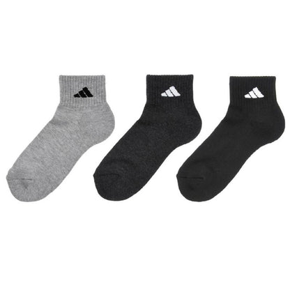 靴下 アディダス レディース ショート丈 ソックス 底パイル 3足組 23-25cm adidas 女性 ジュニア ソックス スポーツ スクールソックス 女子 ワンポイント ロゴ 消臭 足底クッション