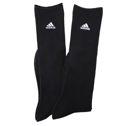 アディダス ハイソックス 靴下 レディース 女子 2足組 32cm丈 23-25cm adidas スクールソックス 学生 黒 紺 ワンポイント フクスケ セット (在庫限り)