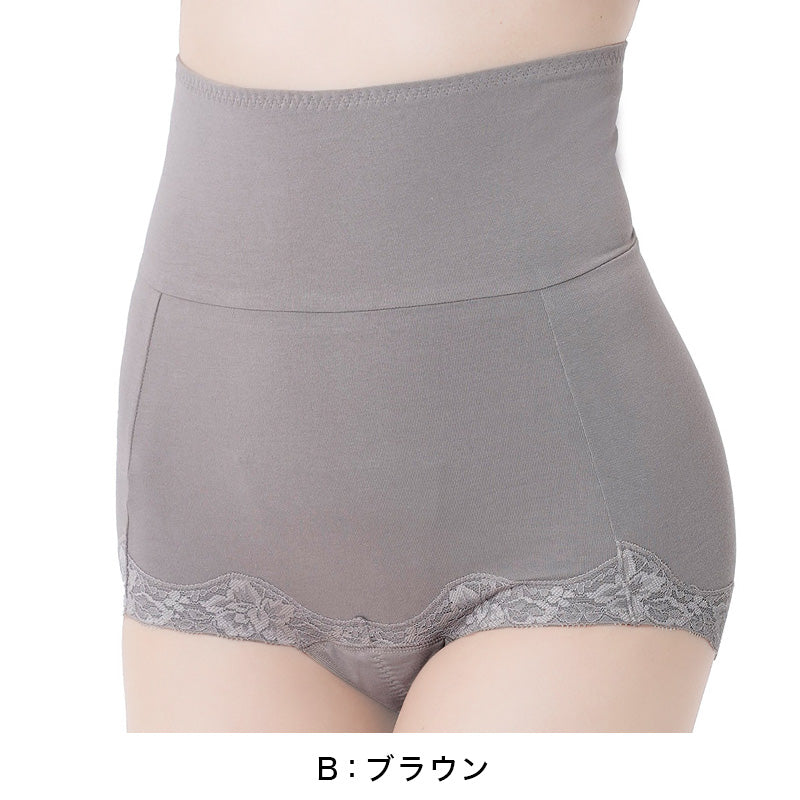 福助 サニタリーショーツ 夜用 トランクス 腹巻付き 下着 レディース M～LL ショーツ サニタリー 生理用ショーツ 寒さ対策 温活 インナー 腹巻き あたたか 発熱素材 満足 (在庫限り)