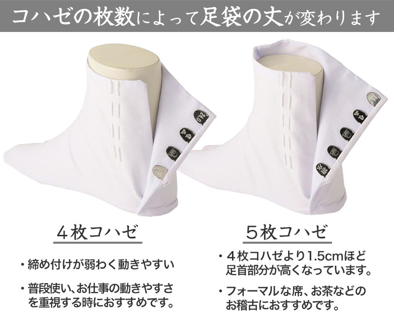足袋 白 礼装用 福助足袋 綿混 5枚コハゼ 男性 女性 日本製 21.5～27.5
