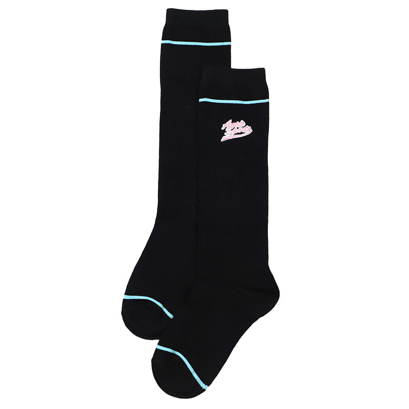 キッズ ハイソックス 靴下 子供 ジュニア ガールズ ソックス ブランド 通学ソックス 19-21cm 22-24cm スクール ロゴ おしゃれ かわいい 小学生 中学生 女子 ダンス ハイ丈 通学 通園 学校 スポーツ カジュアル