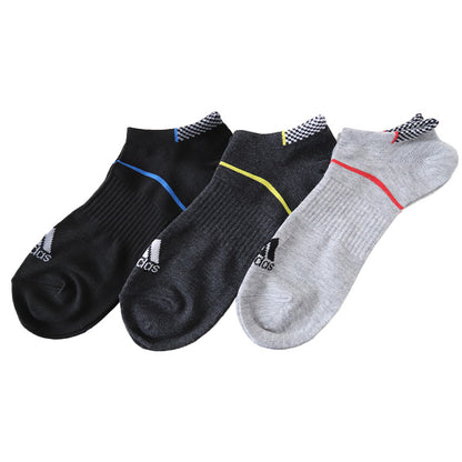 靴下 ソックス スニーカーソックス メンズ 3足 24-26cm 26-28cm アディダス 男性 紳士 補強 短い くるぶし セット メッシュ  (在庫限り)