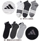 靴下 ショート ソックス メンズ 男子 adidas 3足組 24-26 26-28cm 中学生 高校生 黒 男性 くるぶし くつ下 ワンポイント 丈夫 スポーツソックス 黒 グレー 杢 (在庫限り)