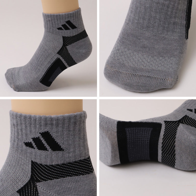 アディダス 靴下 ショートソックス メンズ 男子 adidas 3足組 24-26 26-28cm 中学生 高校生 黒 男性 くるぶし 3足セット くつ下 ワンポイント 丈夫 スポーツソックス グレー