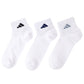 アディダス 靴下 ショートソックス メンズ 男子 adidas 3足組 24-26 26-28cm 中学生 高校生 黒 男性 くるぶし 3足セット くつ下 ワンポイント 丈夫 スポーツソックス グレー