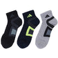 アディダス 靴下 ショートソックス メンズ 男子 adidas 3足組 24-26 26-28cm 中学生 高校生 黒 男性 くるぶし 3足セット くつ下 ワンポイント 丈夫 スポーツソックス グレー