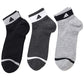 靴下 ショート ソックス メンズ 男子 adidas 3足組 24-26 26-28cm 中学生 高校生 黒 男性 くるぶし くつ下 ワンポイント 丈夫 スポーツソックス 黒 グレー 杢 (在庫限り)