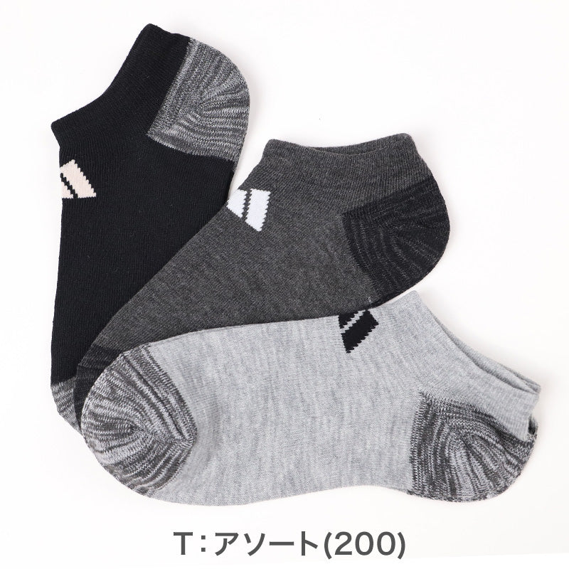 靴下 スニーカー ソックス レディース 女子 adidas 3足組 23-25cm アディダス くるぶし スニーカー丈 女の子 短い ワンポイント スクール (在庫限り)
