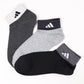 靴下 スニーカー ソックス レディース 女子 adidas 3足組 23-25cm アディダス くるぶし スニーカー丈 女の子 短い ワンポイント スクール (在庫限り)