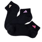 靴下 スニーカー ソックス レディース 女子 adidas 3足組 23-25cm アディダス くるぶし スニーカー丈 女の子 短い ワンポイント スクール (在庫限り)