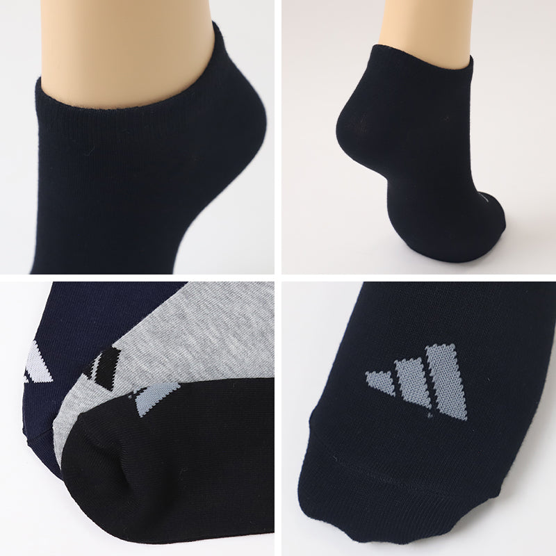 靴下 子供 くるぶし スニーカー ソックス キッズ 女子 男子 小学生 中学生 adidas 3足組 21-23cm 23-25cm アディダス スニーカー丈 女の子 男の子 短い ワンポイント スクール (在庫限り)