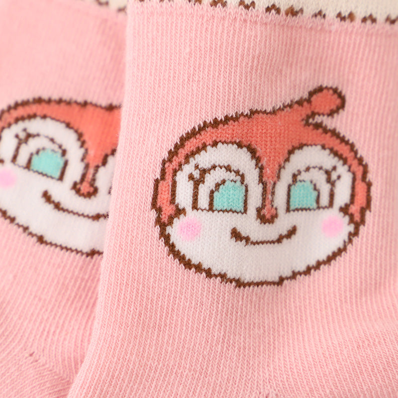 アンパンマン 靴下 キッズ ベビーソックス クルー丈 男の子 女の子 滑り止め 9～14cm 子供 かわいい ソックス キャラクター靴下 ベビー キャラクター すべり止め ドキンちゃん コキンちゃん