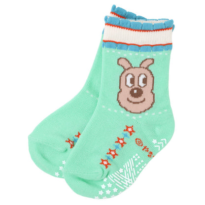 アンパンマン 靴下 キッズ ベビーソックス クルー丈 男の子 女の子 滑り止め 9～14cm 子供 かわいい ソックス キャラクター靴下 ベビー キャラクター すべり止め ドキンちゃん コキンちゃん