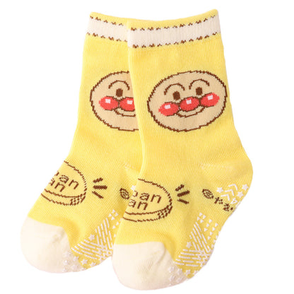 アンパンマン 靴下 キッズ ベビーソックス クルー丈 男の子 女の子 滑り止め 9～14cm 子供 かわいい ソックス キャラクター靴下 ベビー キャラクター すべり止め ドキンちゃん コキンちゃん