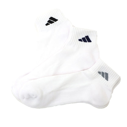 アディダス メンズ 底パイル ショート丈 ソックス 3足組 24-26cm～28-30cm adidas 靴下 ふわふわ クッション