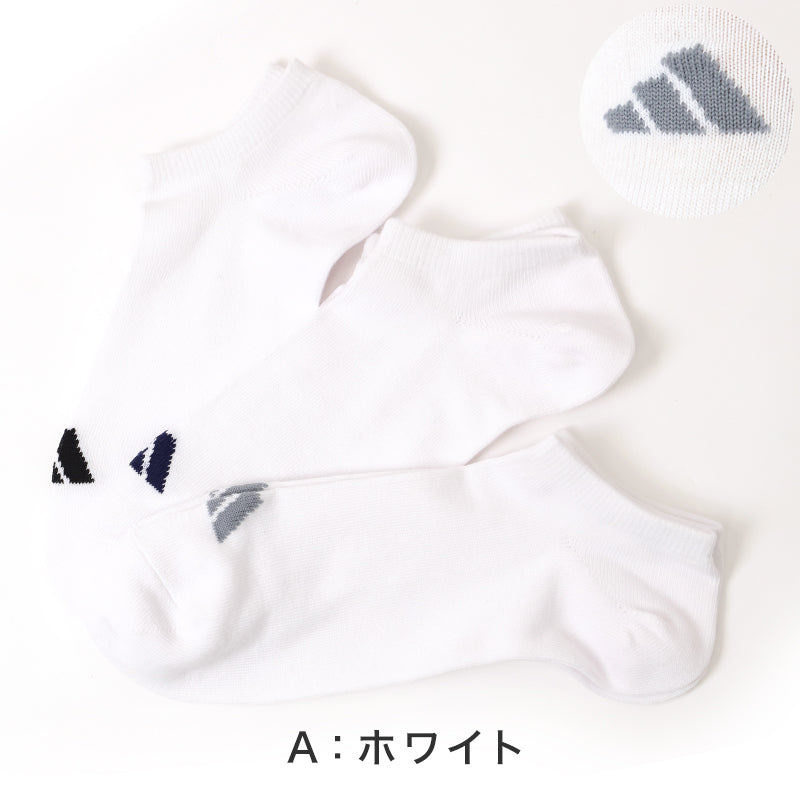 靴下 ソックス スニーカーソックス アディダス メンズ 3足 24-26cm～28-30cm adidas 男性 紳士 短い くるぶし スクール セット 3足組