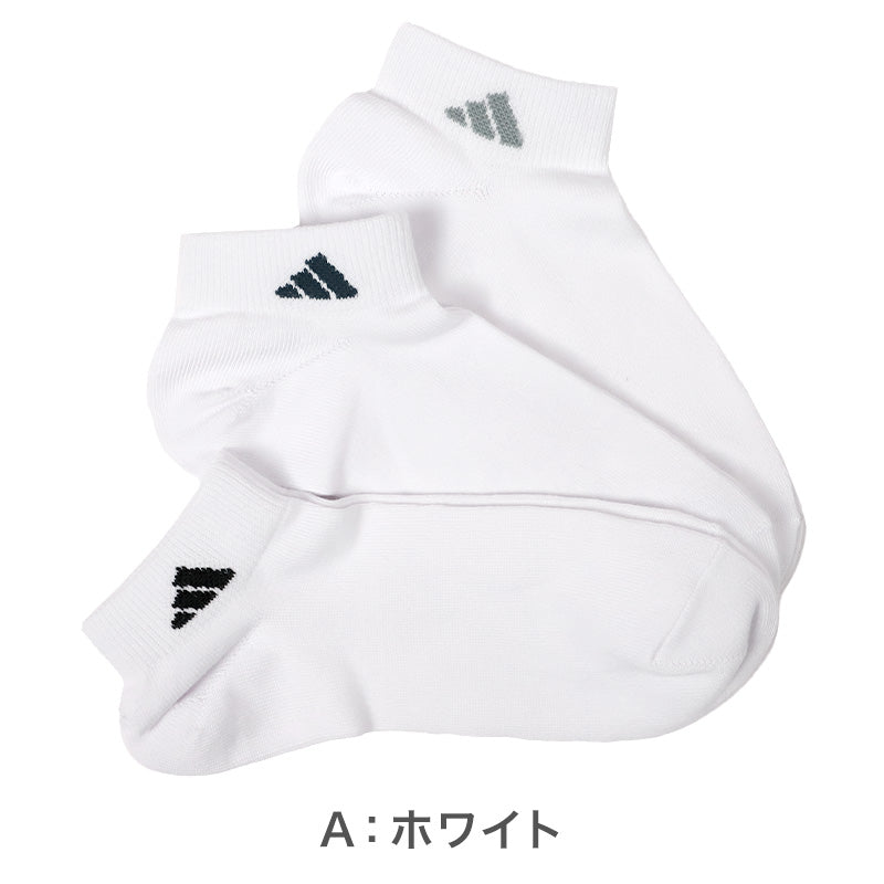 靴下 メンズ 男性 ショートソックス 3足組 adidas 24-26～28-30cm スニーカーソックス くつ下 ワンポイント 丈夫 スポーツソックス くるぶし丈 白 グレー 黒 くつした スクール アディダス