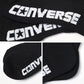 コンバース メンズ 靴下 ショート丈 ソックス 足底パイル 25-27cm ショートソックス 黒 カジュアル シンプル 刺繍 CONVERSE ブランド 福助 男性 紳士 (在庫限り)